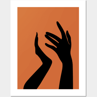 Woman's hands (black) Posters and Art